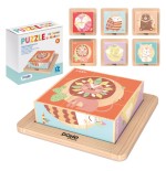 17254-PUZZLE DE 9 BLOQUES DE MADERA -  A PARTIR DE 2 ANOS DOHE 64000