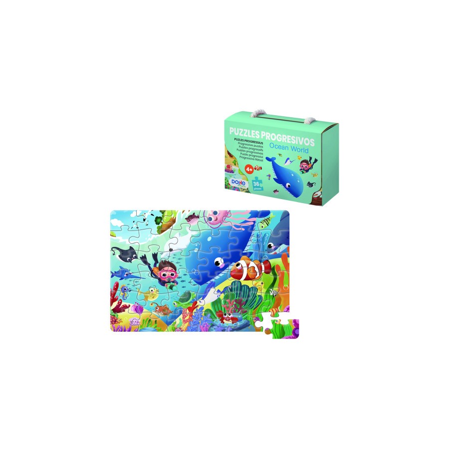 17269-PUZZLE DE 36 PIEZAS - A PARTIR DE 4-6 ANOS - OCEAN WORLD DOHE 65011