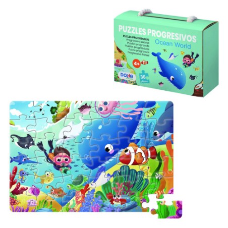 17269-PUZZLE DE 36 PIEZAS - A PARTIR DE 4-6 ANOS - OCEAN WORLD DOHE 65011