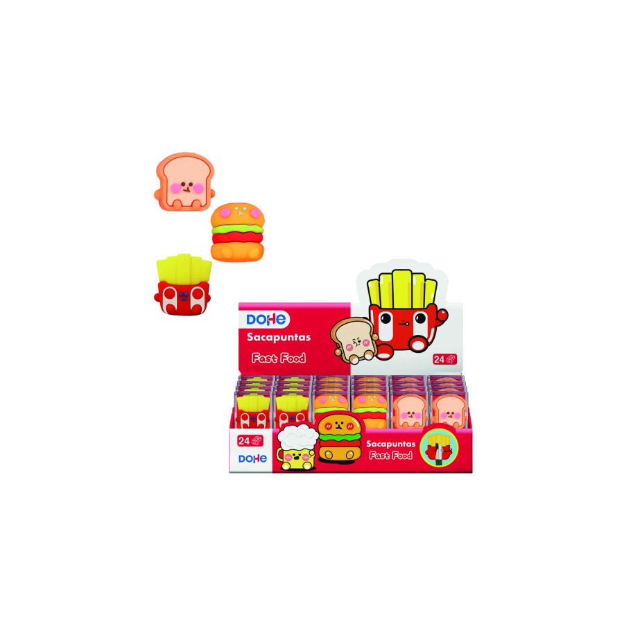 17291-EXPOSITOR CON 24 SACAPUNTAS FAST FOOD DOHE 79677