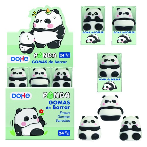 17292-EXPOSITOR CON 24 GOMAS DE BORRAR PANDA DOHE 79635