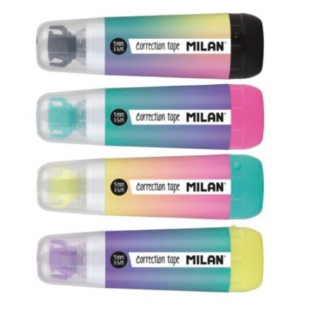 17300-CUBO EXPOSITOR 40 CINTAS CORRECTORAS CILINDRICAS 5 MM X 6 M SERIE SUNSET MILAN 1301940SN