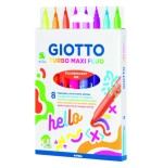 17308-ESTUCHE CON ASA 8 ROTULADORES TURBO MAXI FLUOR GIOTTO F453800