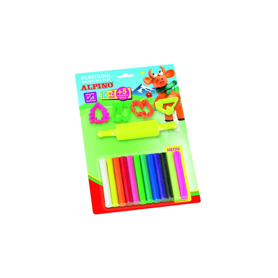 17319-BLISTER 10+2 ROLLITOS PLASTILINA 17 GRS. ALPINO DP000052