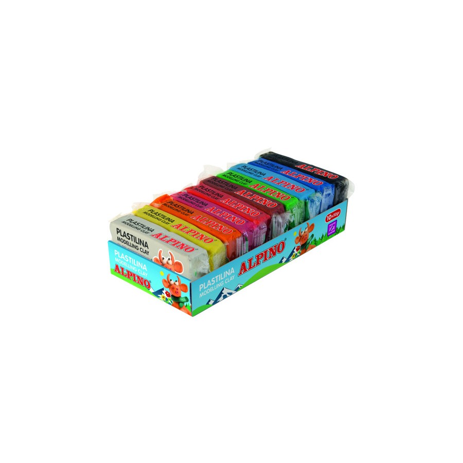 17323-BANDEJA PLASTILINA 10 PASTILLAS 50 GRS ALPINO DP000202