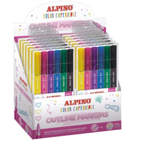 17327-Alpino AR001044 marcador 6 pieza(s) Punta redonda Colores surtidos