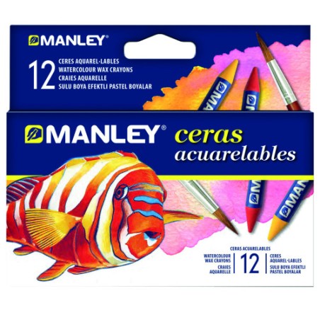 17339-ESTUCHE 12 CERAS ACUARELABLES MANLEY MNQ00412