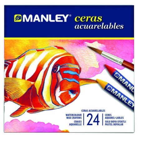 17340-ESTUCHE 24 CERAS ACUARELABLES MANLEY MNQ00424