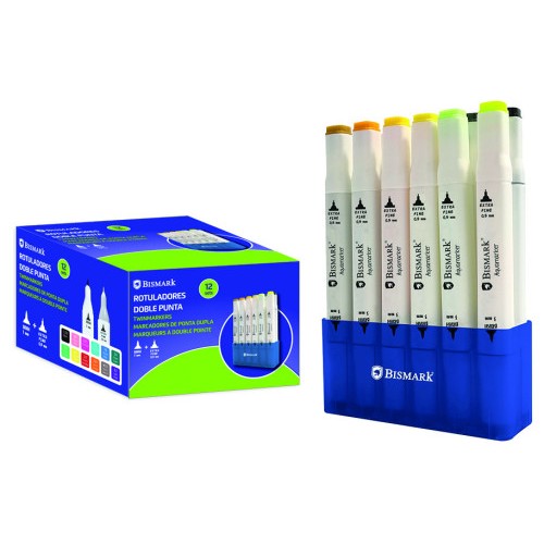 17363-ESTUCHE 12 ROTULADORES DOBLE PUNTA 12 UND BISMARK 331978