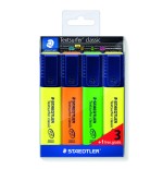 17379-ESTUCHE 3 + 1REGALO MARCADORES FLUORESCENTE CLASSIC 364 TEXTSURFER STAEDTLER 364-S WP4P