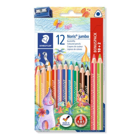 17380-Staedtler 128 Negro, Azul, Burdeos, Marron, Verde, Azul claro, Verde claro, Naranja, Melocoton, Rojo, Violeta, Ama