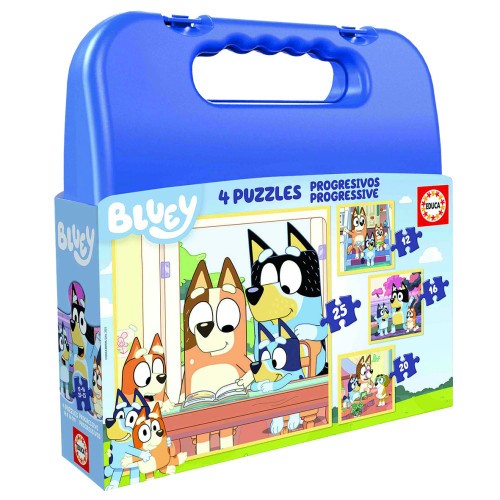 17385-MALETA PUZZLES PROGRESIVOS BLUEY 12-16-20-25 EDUCA 19830