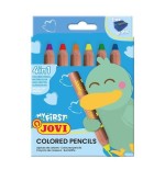 MY FIRST COLOURED PENCIL ESTUCHE 6 LAPICES DE MADERA 4 EN 1 DE COLORES SURTIDOS + SACAPUNTA NEW JOVI 731/6