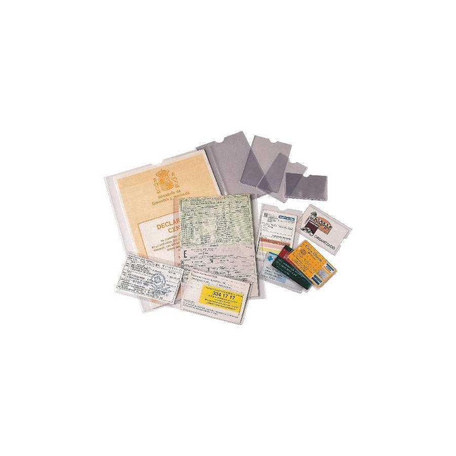 1739-CAJA 100 FUNDAS PORTACARNETS EN PVC FORMATO (87X56 MM.) TRANSPARENTE ESSELTE 46001