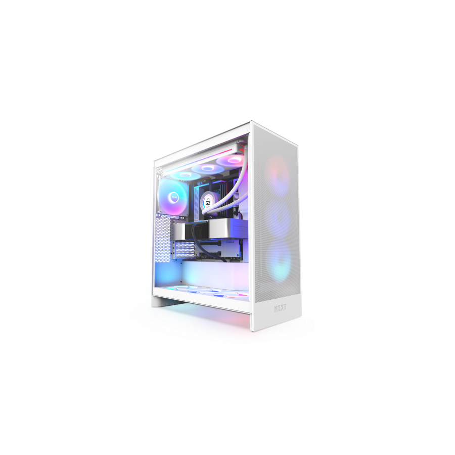 17436-NZXT H7 Flow RGB Midi Tower Blanco