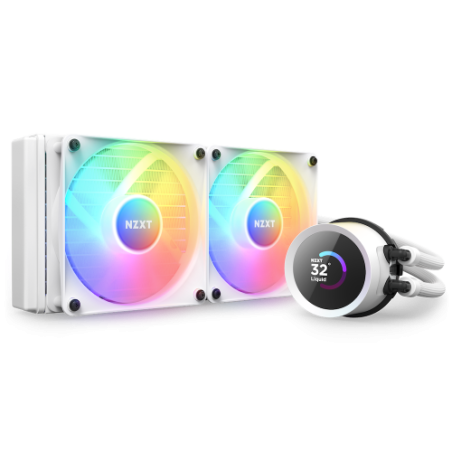 NZXT Kraken 240 RGB Procesador Sistema de refrigeracion liquida todo en uno 12 cm Blanco 1 pieza(s)