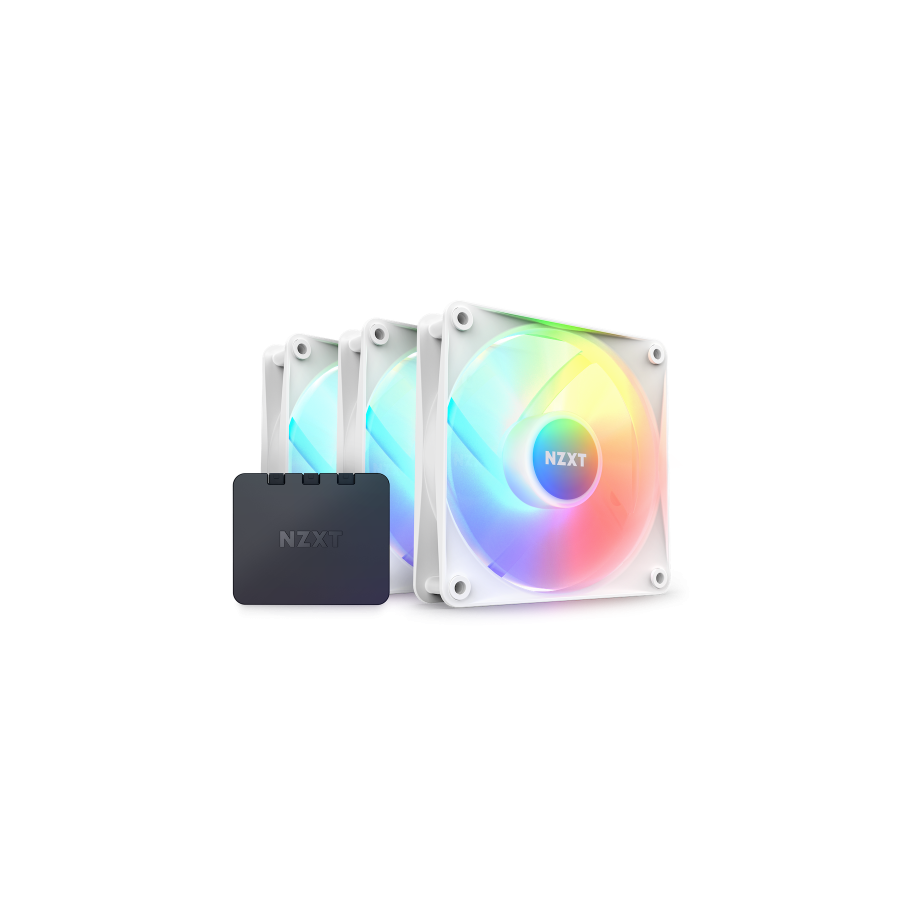 NZXT F120 Core RGB Carcasa del ordenador Ventilador 12 cm Blanco 3 pieza(s)