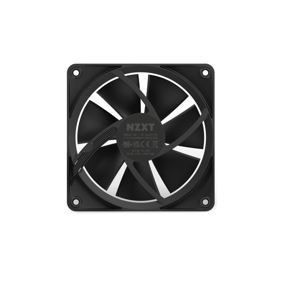 NZXT F120 RGB Carcasa del ordenador Ventilador 12 cm Negro 1 pieza(s)