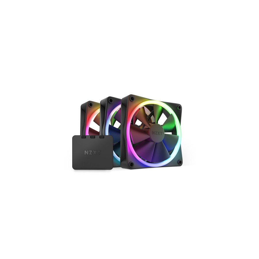 NZXT F120 RGB Triple Pack Carcasa del ordenador Ventilador 12 cm Negro 3 pieza(s)