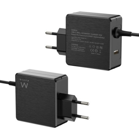 17570-Ewent EW3978 cargador de dispositivo movil Portatil Negro Corriente alterna Carga rapida Interior