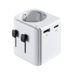 17573-Ewent EW1472 adaptador de enchufe electrico Universal Blanco