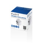 17574-Ewent EW1472 adaptador de enchufe electrico Universal Blanco