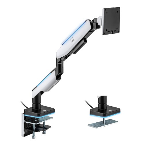17597-Ewent EW1509 soporte para monitor 124,5 cm (49") Negro, Blanco Escritorio