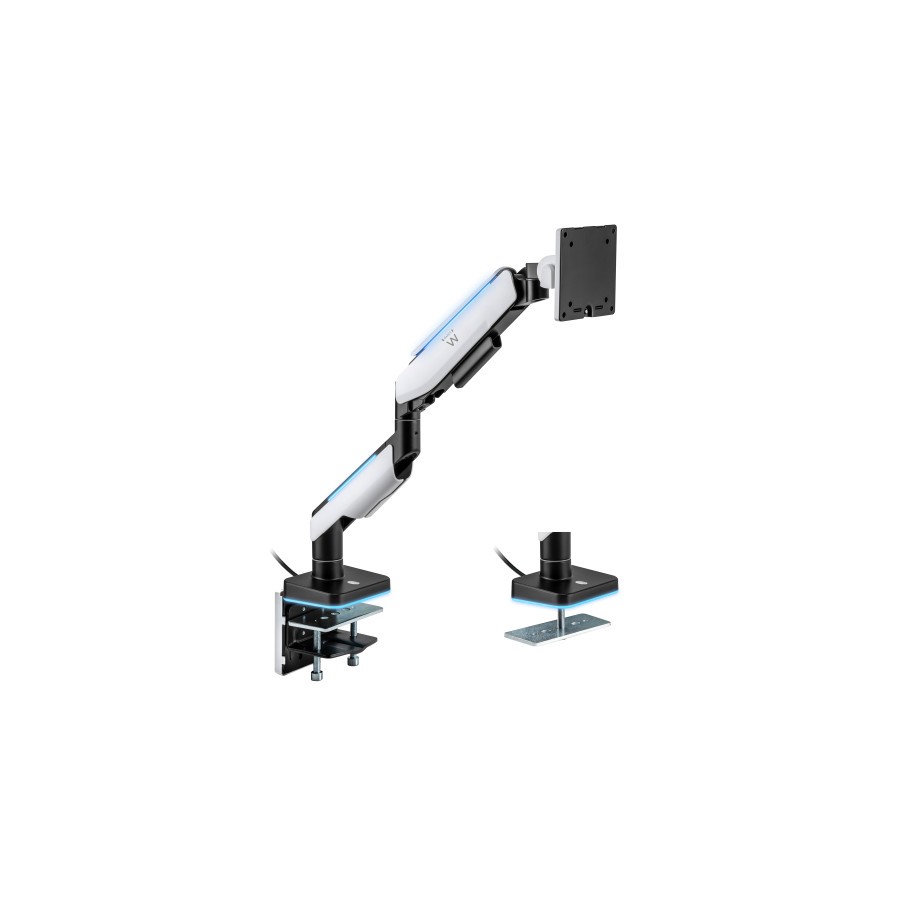 17597-Ewent EW1509 soporte para monitor 124,5 cm (49") Negro, Blanco Escritorio