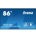 17666-MONITOR IIYAMA 86" (LH8675UHS-B1AG) 3840X2160 / 4K UHD / 24/7 / 500 CD/M / 8MS / DP / 3XHDMI / MICRO SD SLOT /  E-