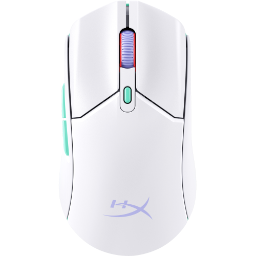 17719-HP HyperX Pulsefire Haste 2 Core inalambricos: raton gaming (blanco/verde/purpura)