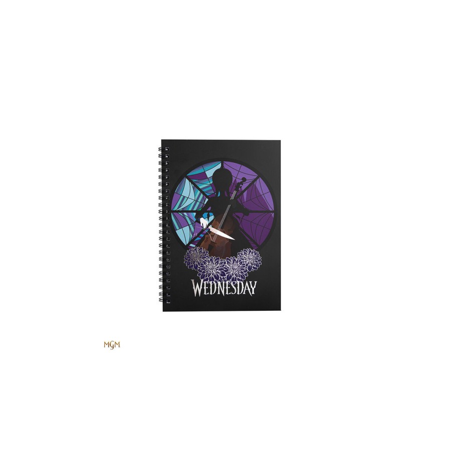 CUADERNO WEDNESDAY CON CELLO 14,5X21 CM CINEREPLICAS REDSTRING CR5174