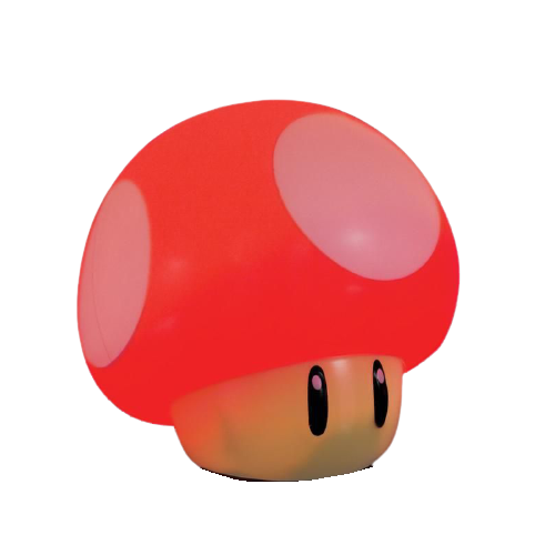 LAMPARA AMBIENTE DISENO SETA SUPER MARIO PALADONE REDSTRING PP4017NNV4