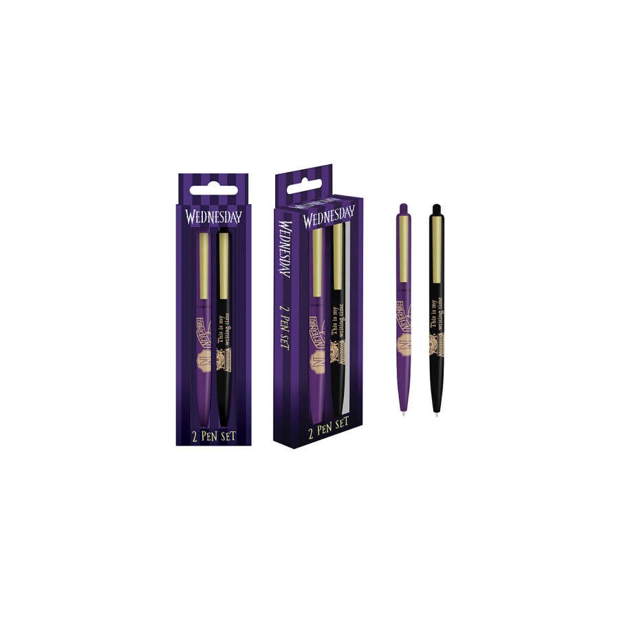 SET 2 BOLIGRAFOS NEVERMORE WEDNESDAY PYRAMID INTERNATIONAL REDSTRING SR74439