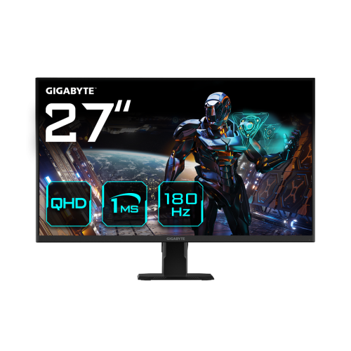 GIGABYTE GS27QA 27" Monitor de Juego QHD - 2560 x 1440 (QHD), 180Hz, 1ms, 300 cd/m2, FreeSync, HDR Ready, HDMI 2.0, Displayport 
