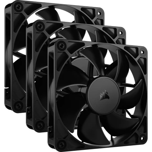 18026-Corsair RS120 Carcasa del ordenador Ventilador 12 cm Negro 3 pieza(s)