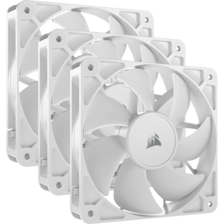 18032-Corsair RS120 Carcasa del ordenador Ventilador 12 cm Blanco 3 pieza(s)