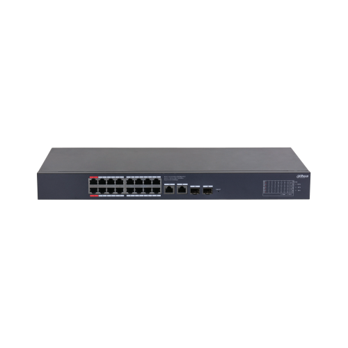 18113-(CS4220-16GT-240) DAHUA SWITCH POE 16 PUERTOS GIGABIT + 2 UPLINK GIGABIT RJ45 + 2SFP GIGABIT 240W MANAGED CLOUD L2
