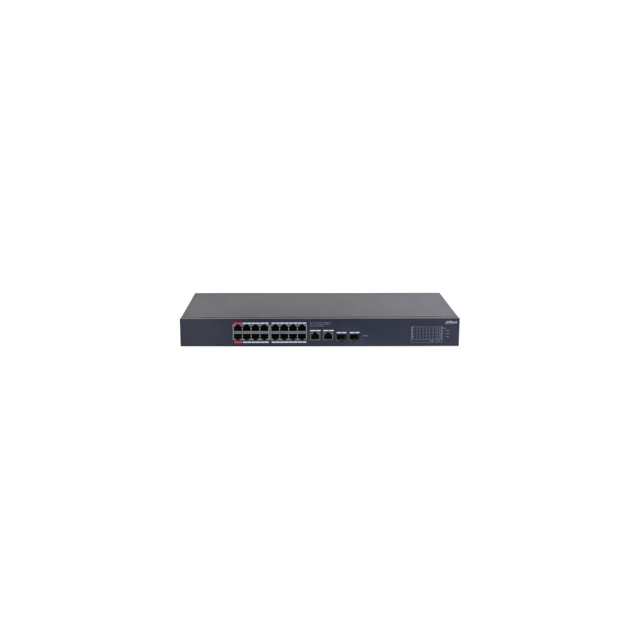 18113-(CS4220-16GT-240) DAHUA SWITCH POE 16 PUERTOS GIGABIT + 2 UPLINK GIGABIT RJ45 + 2SFP GIGABIT 240W MANAGED CLOUD L2