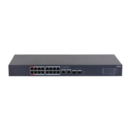 18113-(CS4220-16GT-240) DAHUA SWITCH POE 16 PUERTOS GIGABIT + 2 UPLINK GIGABIT RJ45 + 2SFP GIGABIT 240W MANAGED CLOUD L2