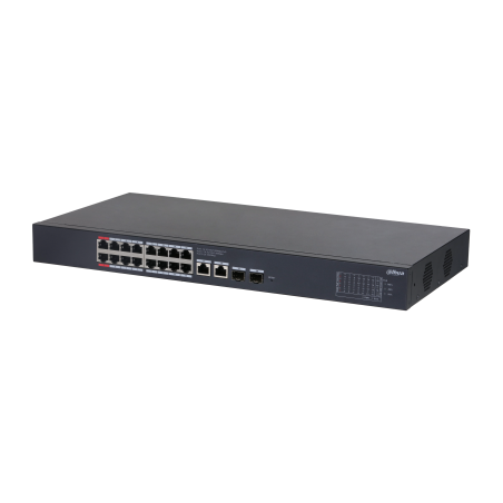 18114-(CS4220-16GT-240) DAHUA SWITCH POE 16 PUERTOS GIGABIT + 2 UPLINK GIGABIT RJ45 + 2SFP GIGABIT 240W MANAGED CLOUD L2