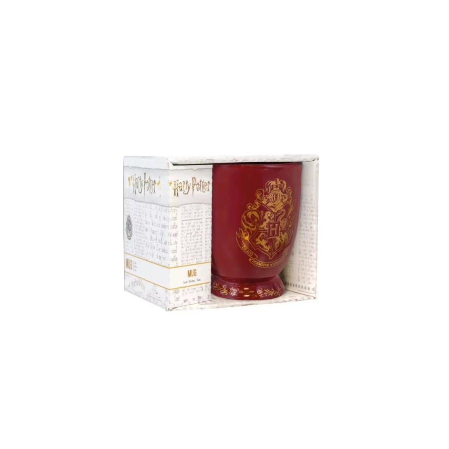 TAZA DESAYUNO BERENJENA ESCUDO HOGWARTS PALADONE REDSTRING PP4260HPV2
