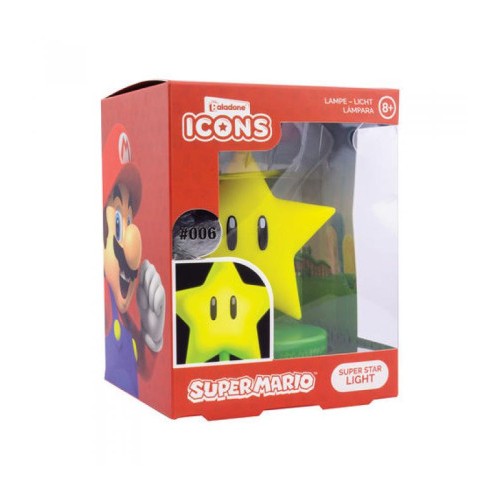 LAMPARA ICONS ESTRELLA SUPER MARIO 12 CM PALADONE REDSTRING PP6361NNV2