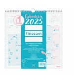 CALENDARIO 2025 PARED TRENDY CHIC ESCRIBIR 300X300MM TURQUESA FINOCAM 787005825