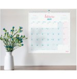 CALENDARIO 2025 PARED TRENDY CHIC ESCRIBIR 300X300MM TURQUESA FINOCAM 787005825