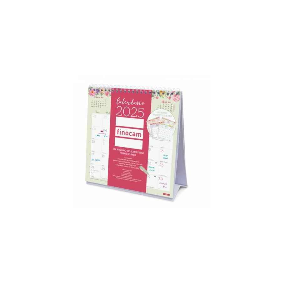 CALENDARIO 2025 SOBREMESA TRENDY DESIGN ESCRIBIR 190X190MM FINOCAM 787060125