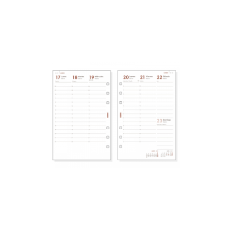 RECAMBIO ANUAL 2025 R599 OPEN500 117X181MM SEMANA VISTA VERTICAL FINOCAM 711500025