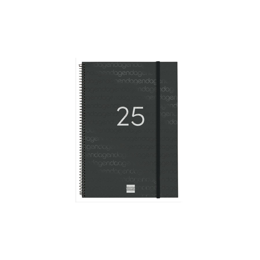AGENDA 2025 BASIC YEAR E40 210X297MM SEMANA VISTA HORIZONTAL NEGRO FINOCAM 741466025