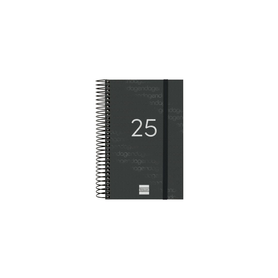 AGENDA 2025 BASIC YEAR E5 117X181MM DIA PAGINA NEGRO FINOCAM 741096025