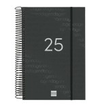 AGENDA 2025 BASIC YEAR E11 165X242MM DIA PAGINA NEGRO FINOCAM 742076025