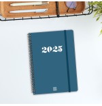 AGENDA 2025 BASIC MY E10 155X212MM SEMANA VISTA HORIZONTAL AZUL FINOCAM 743501025